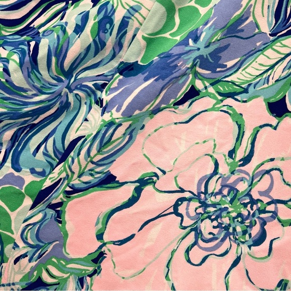 Lilly Pulitzer NWT Nala Soft Shift Dress Party Thyme Blue Floral Women’s 10 - Picture 9 of 12